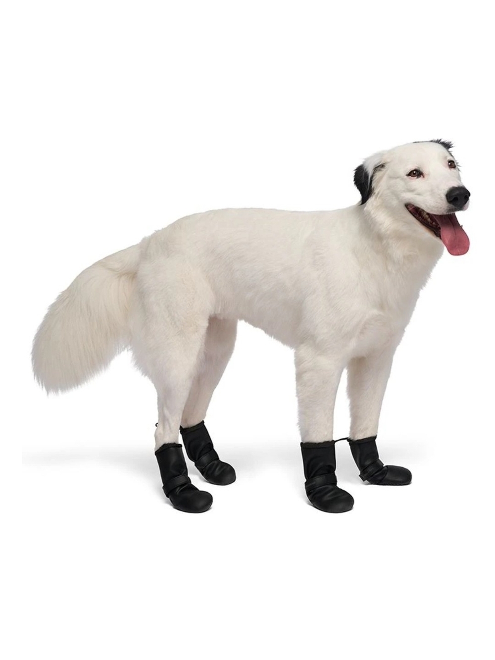 Black Waterproof Dog Boots with Adjustable Straps